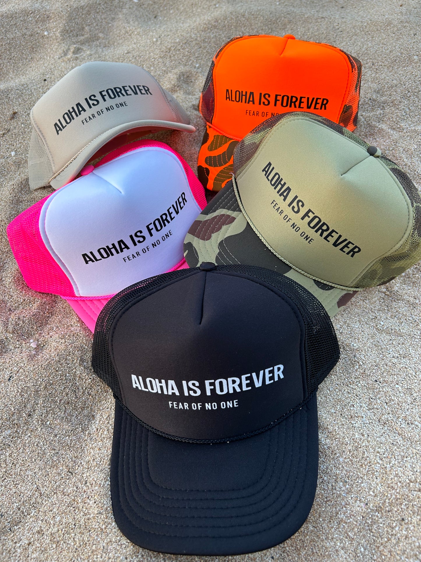 ALOHA IS FOREVER TRUCKER HAT