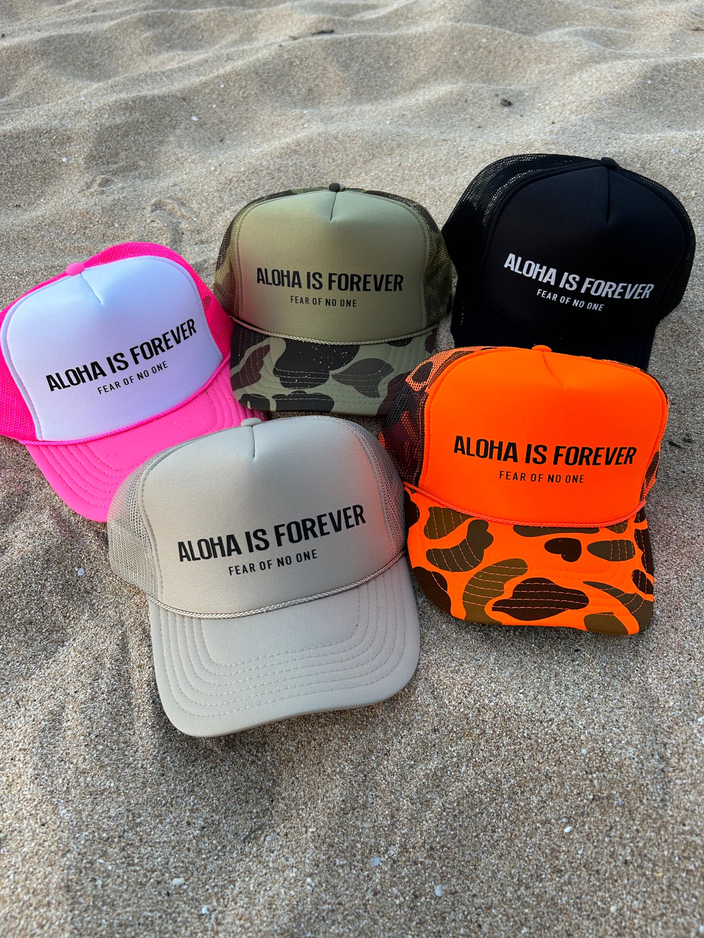 ALOHA IS FOREVER TRUCKER HAT