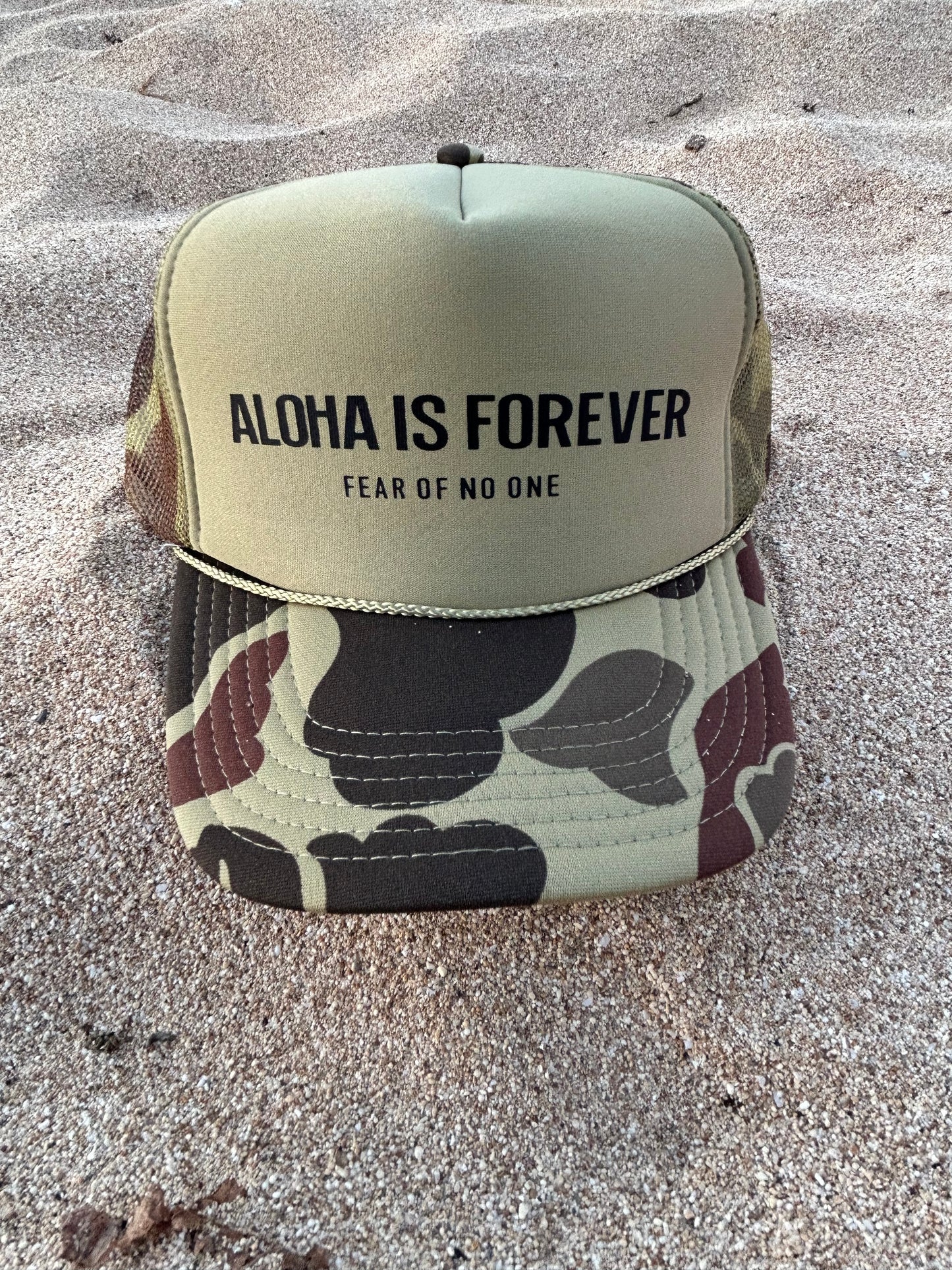 ALOHA IS FOREVER TRUCKER HAT